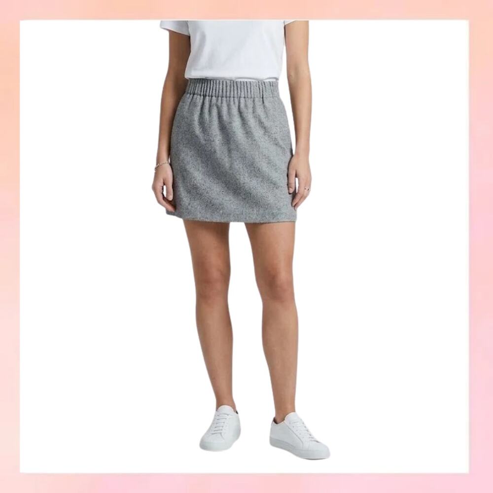 J.Crew Grey Elastic Waist Mini Skirt with Pockets Size 4